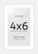 White Picture Frames 4x6, High-End Oak Wood 4 x 6 Frame for Wall or Tabletop